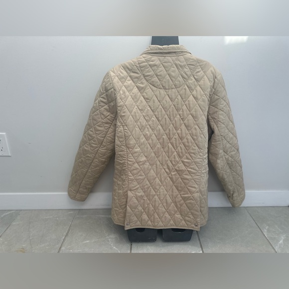 Lands' End Tan Quilted jacket/ woman's size L - Picture 4 of 16
